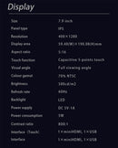 LESOWN P79W-T 7.9 inch Strip Display Small Widescreen 400x1280 IPS CPU GPU Temperature Monitoring Display