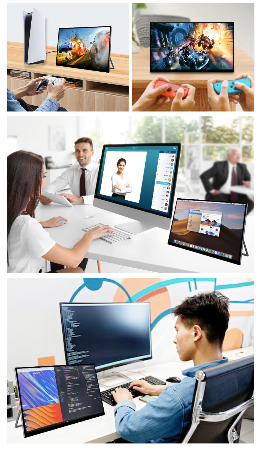 LESOWN P185KPR/P185KPTR 18.5 inch 120Hz Large Portable Gaming Monitor