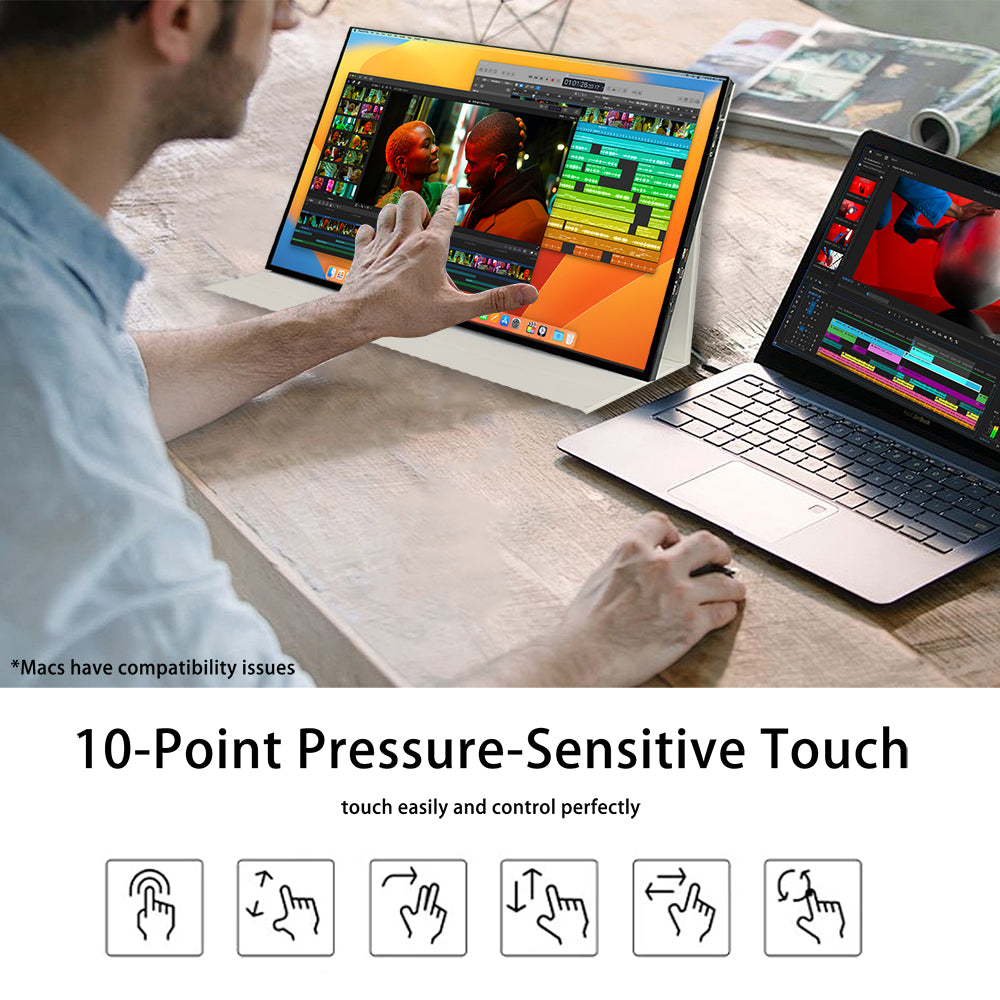 LESOWN P180GPS 18 inch 120Hz Portable USB C HDMI Monitor 1920x1200 Lap ...