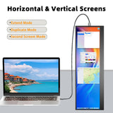 LESOWN P141GMS+S/P141GMT+S 14.1 inch Long Portable Monitor 4K Ultra Wide Touch Screen Capacitive USB C HDMI IPS Laptop PC External LCD Monitor