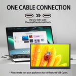 LESOWN P70D 7 inch USB C Monitor 1024x600 Small Portable Monitor Widescreen LCD Extension Display
