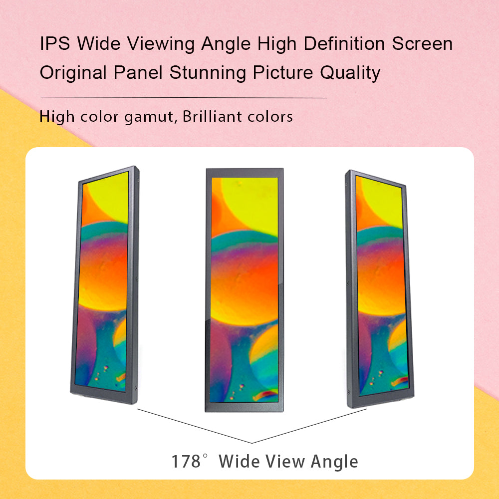 LESOWN P88 8.8 inch Streched Bar LCD Display IPS 480x1920 Hdmi Portable Monitor Laptop PC Screen Extender