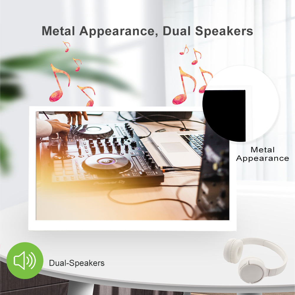 LESOWN P70CW White Small HDMI LCD Portable Monitor 7.0inch IPS Display Dual Speakers Audio Jack