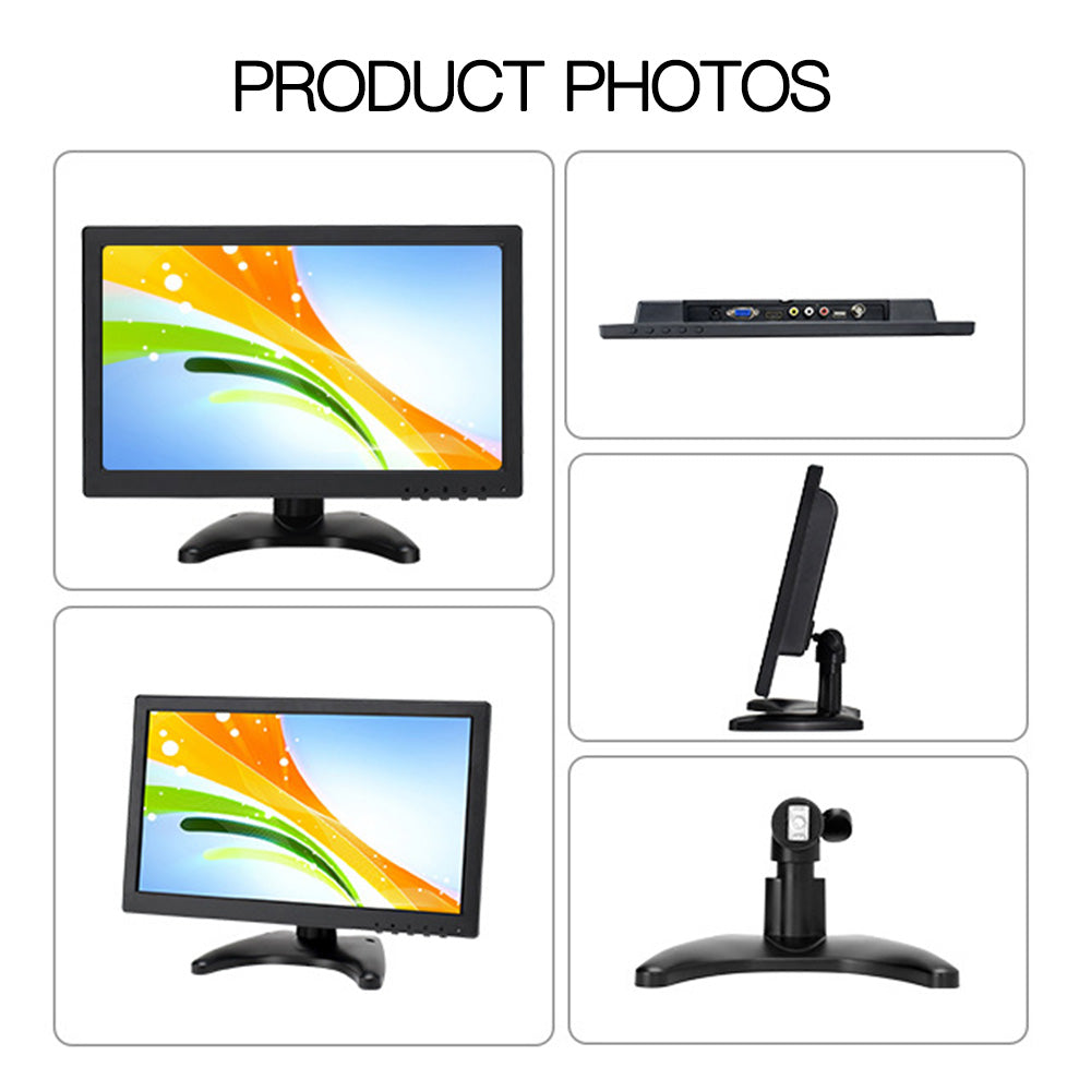 LESOWN N133 Widescreen 13.3 inch Full HD 1920x1080 IPS Screen LCD Monitor Video Input with Speakers