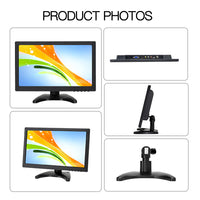 LESOWN N133 Widescreen 13.3 inch Full HD 1920x1080 IPS Screen LCD Monitor Video Input with Speakers