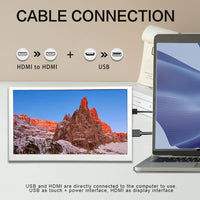 LESOWN P70CW-T Small HDMI USB Touchscreen 7 inch 1024x600 with Speakers Portable PC Monitor Screen