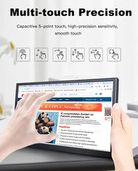 LESOWN P101GHT 10 inch Monitor 2.5K USB Type C & HDMI Touchscreen 10.1 inch Portable Monitor 2560x1600 Small Display