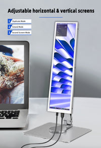 LESOWN P88W-T LCD Bar 8.8 inch Side Monitor 480x1920 IPS HDMI USB Powered Touch Display White