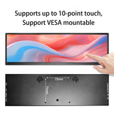 LESOWN P126GPT 12.6 inch USB C Stretched Bar LCD Monitor HDMI Touchscreen Portable Display Extended