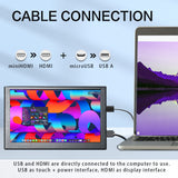 LESOWN P50C Small mini Monitor 5 inch 800x480 HDMI Portable Second Screen for Laptop PC