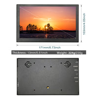 LESOWN P70D 7 inch USB C Monitor 1024x600 Small Portable Monitor Widescreen LCD Extension Display
