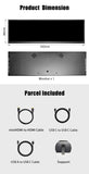 LESOWN P126GPT 12.6 inch USB C Stretched Bar LCD Monitor HDMI Touchscreen Portable Display Extended