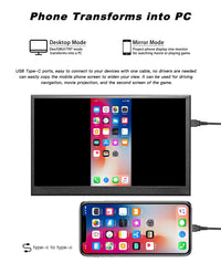 LESOWN P70D-T USB C 7 inch Monitor LCD Touch Display IPS 1024x600 Small Portable Monitor