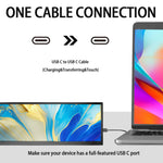LESOWN P126GPT 12.6 inch USB C Stretched Bar LCD Monitor HDMI Touchscreen Portable Display Extended