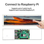 LESOWN P88W-T LCD Bar 8.8 inch Side Monitor 480x1920 IPS HDMI USB Powered Touch Display White
