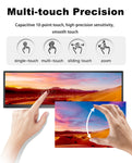 LESOWN P126GPS+S/P126GPT+S 12.6 inch USB C Stretched Bar LCD Monitor mini HDMI Touchscreen Portable Display Extended Screen for PC Smart Phone