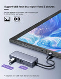 LESOWN P156FPU 15.6 inch Full Wide Screen Extender IPS 1920x1080 USB Connect 1200:1 Contrast Monitor for iPhone Android Systems