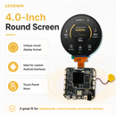 LESOWN 4in Square LCD Screen 720x720 Secondary Monitor HDTV Input Modding Sub-display for AIDA64 PC Case Builders