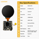 LESOWN 4in Square LCD Screen 720x720 Secondary Monitor HDTV Input Modding Sub-display for AIDA64 PC Case Builders