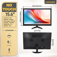LESOWN N156 Portable Monitor Touchscreen 15.6 inch 1920x1080 Wide Screen HDMI VGA Additional Display