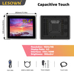 LESOWN E104-C01FET 10.4 Inch 1024x768 4:3 Industrial Embedded Display Metal Frame LCD Display with VGA+HDMI Built-in Speakers for TV CCTV