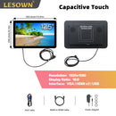 LESOWN E125-F01GBT 12.5 Inch 16:9 1920x1080 Industrial Panel Mount Display Factory Automation Embedded Monitor with VGA/HDMI/USB for Laptop
