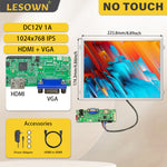 LESOWN M104-A01S Small Wide Screen 10.4 inch 560cd/m2 HD 1024x768 IPS LCD DIsplay HDMI VGA Ports Module for Medical Equipment PC Laptop