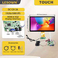 LESOWN M173-A01T Ultra Wide Touch Screen  17.3 inch HDMI VGA 1920x1080 Full HD eDP 30PIN Interface IPS LCD Panel Module External Display