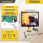 LESOWN M190-A01T Touch Wide Screen 19 inch HDMI VGA Interface 1280x1024 IPS LCD Panel LVDS 30PIN Display External Secondary Module