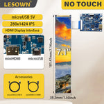 LESOWN M71-A01S LCD Panel Display Long Strip Slim Screen 7.1 inch 280x1424 IPS HDMI 400cd/m2 MIPI 4LANE Interface Module with Driver Board