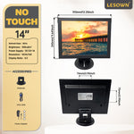 LESOWN N140 14 inch Portable Industrial Monitor 1024x768 VESA LCD VGA Display for Security Cameras