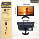 LESOWN N116 Small Size 11.6 inch 1080p Widescreen LCD VGA HDMI VESA Monitor 1366x768 IPS Resistive Touch Display Built-in Speakers