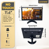 LESOWN N116 Small Size 11.6 inch 1080p Widescreen LCD VGA HDMI VESA Monitor 1366x768 IPS Resistive Touch Display Built-in Speakers