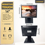 LESOWN N140 14 inch Portable Industrial Monitor 1024x768 VESA LCD VGA Display for Security Cameras
