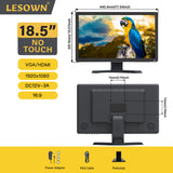 LESOWN N185 Industrial Resistive Capacitive Touch Screen LCD Monitor 18.5 inch  FHD VESA HDMI USB Display