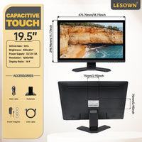 LESOWN N195-E01T 19.5 inch Industrial Monitor 1600x900 Full HD IPS Screen Capacitive Touch HDMI VGA Display