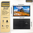 LESOWN N215-E02T/N215-E03T 21.5 inch Touchscreen Monitor 1080P FHD VESA 100 Mount Industrial LCD Screen Display HDMI VGA  Black White