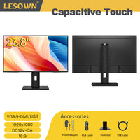 LESOWN N238-E03T 23.8 inch Industrial Monitor 1920x1080 Full HD IPS Screen Capacitive Touch HDMI VGA Display