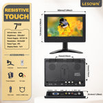 LESOWN N70 1024 x 600  7 inch HD Small LCD Car Monitor Touch Display  AV VGA HDMI Input