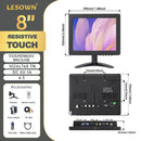 LESOWN N80 8 inch Portable 1024x768 IPS Car Rear View Monitor HDMI AV VGA USB VESA