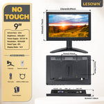 LESOWN N90 HDMI Monitor 9 inch Touchscreen Wide 16:9 1024x600 HD LCD Computer Game Security Display Sub Screen with Speakers