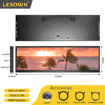 LESOWN P126GPT 12.6 inch USB C Stretched Bar LCD Monitor HDMI Touchscreen Portable Display Extended