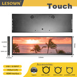 LESOWN P126GPT 12.6 inch USB C Stretched Bar LCD Monitor HDMI Touchscreen Portable Display Extended