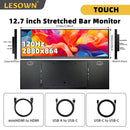 LESOWN P127GHTR 12.7 inch Bar Monitor 2K HDMI Type C IPS Monitor for Stock Market Ticker Display