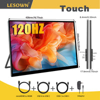 LESOWN P185KPR/P185KPTR 18.5 inch 120Hz Large Portable Gaming Monitor