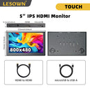 LESOWN P50C-T mini Monitor 5 inch IPS 800x480 LCD Touch Screen Display HDMI mini Sub Screen
