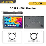 LESOWN P50C-T mini Monitor 5 inch IPS 800x480 LCD Touch Screen Display HDMI mini Sub Screen