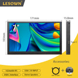 LESOWN P70D+S/P70D-T+S mini USB C Monitor Wide LCD Touchscreen 7 inch IPS 1024x600 HDMI with Speakers Secondary Monitor for Windows Mas Laptop
