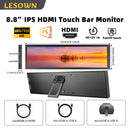 LESOWN P88D-T Touch Screen Long Display 8.8 inch 480x1920 600cd/m2  IPS Wide Extender Screen with Stand