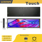 LESOWN P88D+S/P88D-T+S Long Strip LCD Display Touchscreen 480x1920 IPS 8.8 inch Thin Portable Type C Monitor for PC Case Temperature Monitoring